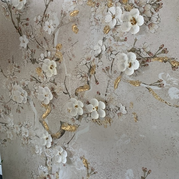 Wall Art floral‎ gold cream textured. - Picture 8 of 8